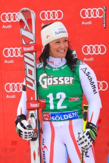 Soelden - slalom gigant kobiet - dekoracja