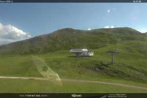 Kamera Val di Fiemme Bellamonte-Alpe Lusia Arrivo Seggiovia Piavac