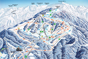 Mapa tras narciarskich ośrodka Hinterstoder - Höss