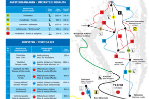 Mapa tras narciarskich ośrodka Trafoi am Ortler