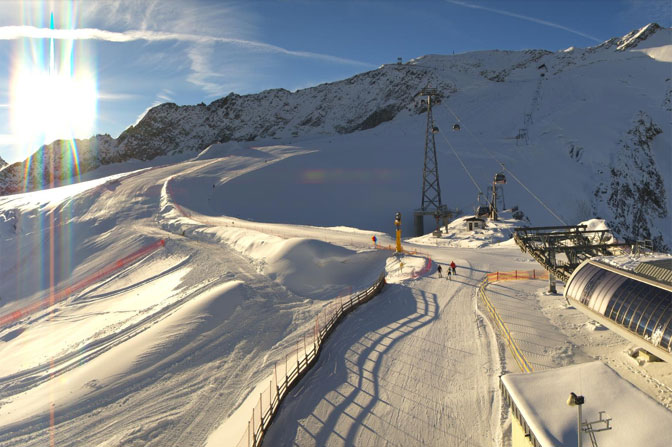 Lodowiec Rettenbach w Soelden Lodowiec Rettenbach w Soelden