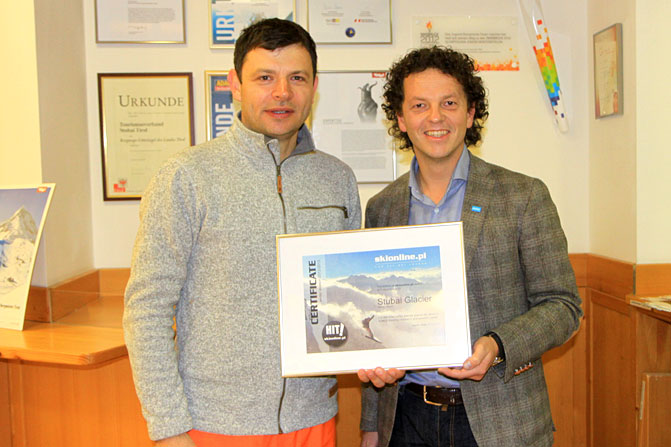 Jacek Ciszak (skionlune.pl) i Roland Volderauer (CEO Tourismusverband Stubai Tirol) Jacek Ciszak (skionlune.pl) i Roland Volderauer (CEO Tourismusverband Stubai Tirol)