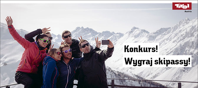 Wygraj dwa 6-dniowe skipassy do dowolnego ośrodka w Tyrolu Wygraj dwa 6-dniowe skipassy do dowolnego ośrodka w Tyrolu