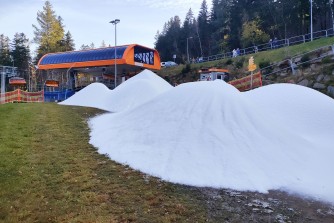 Na stokach w Karkonoszach pojawił się pierwszy śnieg